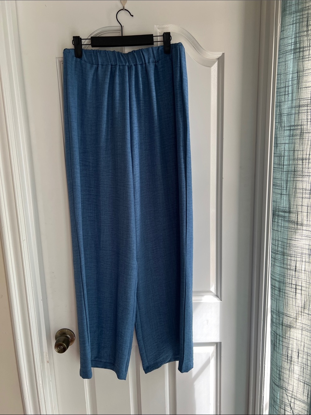 Straight-Leg Relaxed Blue Women's Pants